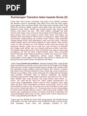 Sumbangan Tamadun Islam Kepada Dunia Dalam Bidang Ekonomi