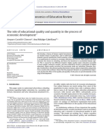 Economics of Education Review: The Role of Educational Quality and Quantity in The Process of Economic Development