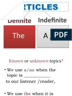 Definite: Indefinite
