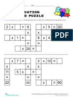 Multiplication Crossword