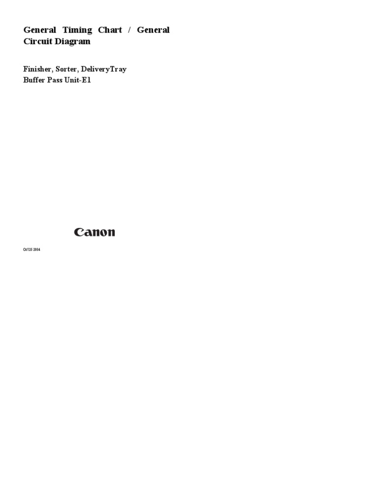 General Timing Chart / General Circuit Diagram: Finisher, Sorter ...