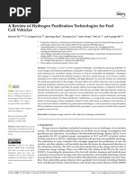 Catalysts: A Review of Hydrogen Purification Technologies For Fuel Cell Vehicles