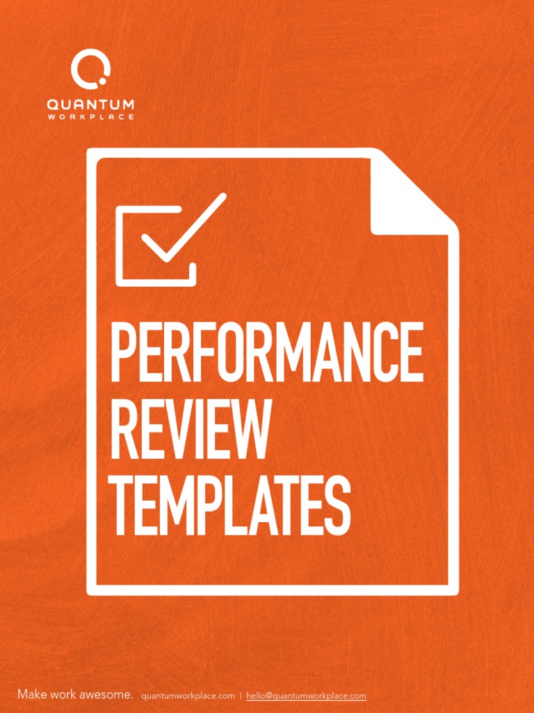 QW-Performance Review Templates | PDF | Goal | Performance Appraisal