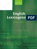 Miller D Gary English Lexicogenesis