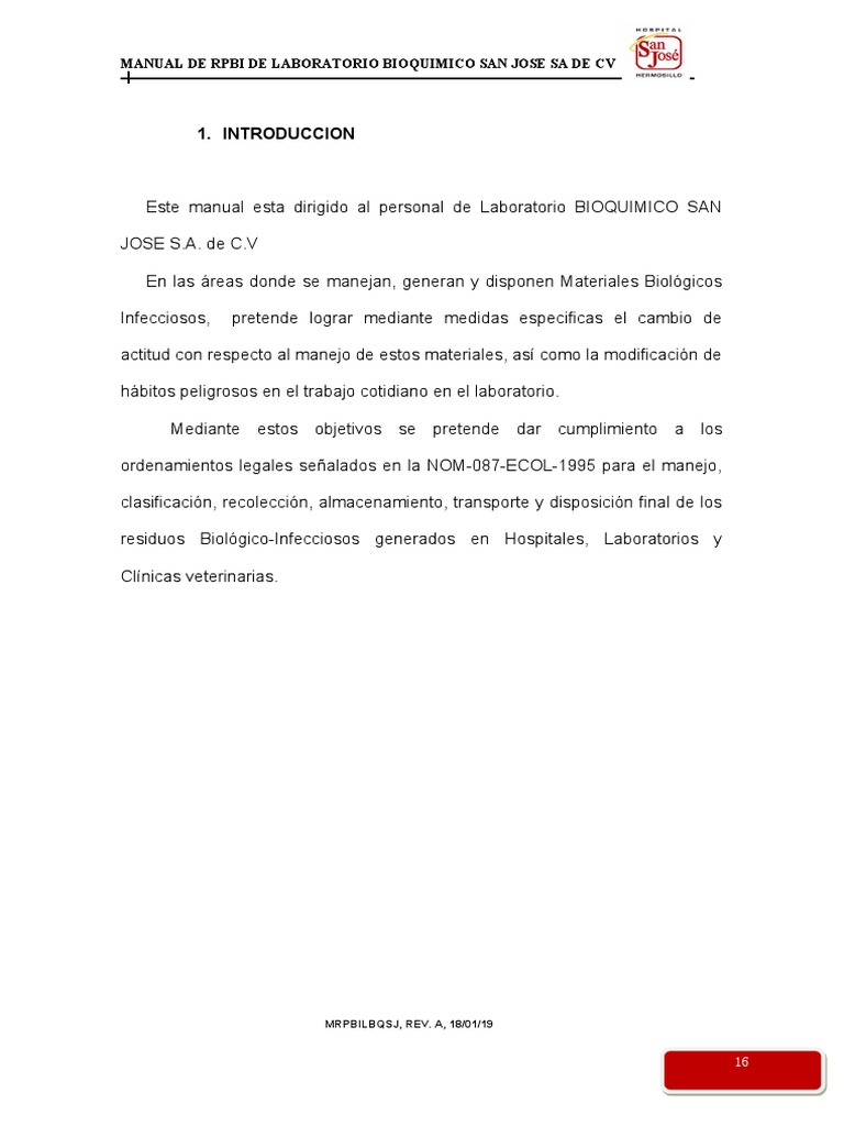 Manual Rpbi | PDF | Residuos | Laboratorios