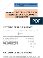 FUNCION DE TRANSFERENCIA Y RESPUESTA A FUNCIONES ESPECIFICAS