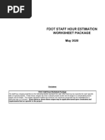 Fdot Staff Hour Estimation Worksheet Package