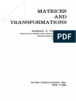 Anthony J. Pettofrezzo - Matrices and Transformations-Dover Publications (1978)