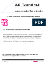 MOODLE: Tutorial No.8: Grade An Assignment Submitted in Moodle