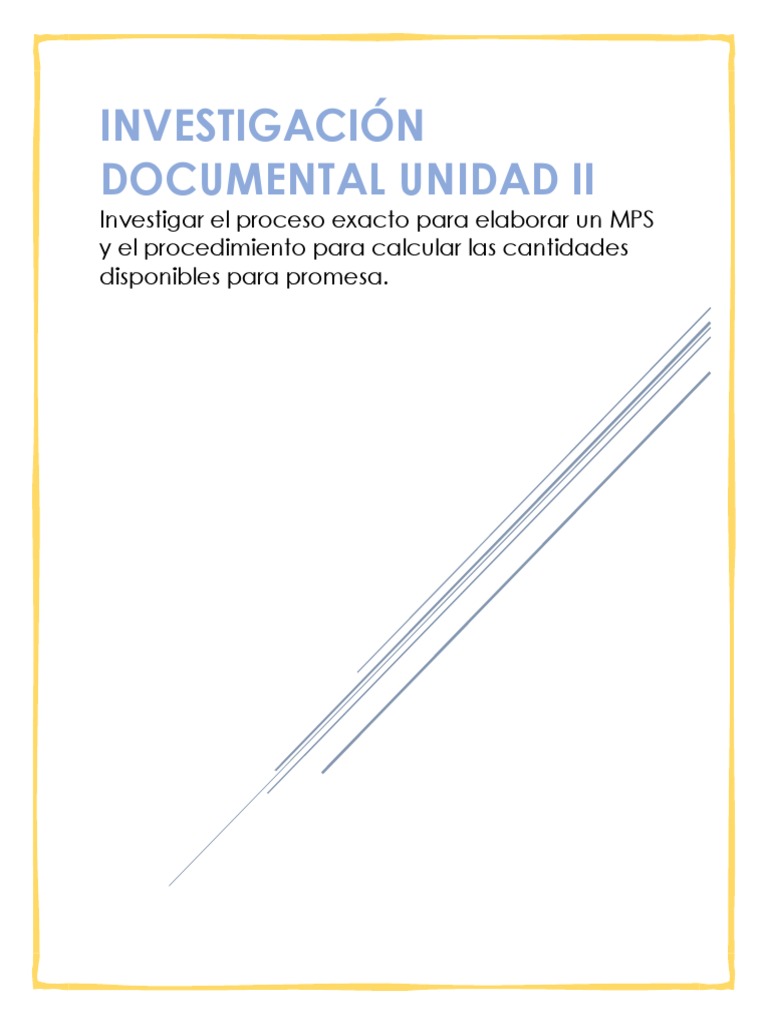 Elaboración MPS | PDF | Inventario | Gestión de Procesos de Negocio