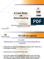 A Case Study On Benchmarking: By: The Team From Dubai Technology & Media Free Zone Authority (TECOM) A Member of