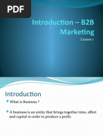 Introduction To B2B Marketing