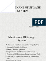 Maintenance of Sewage System