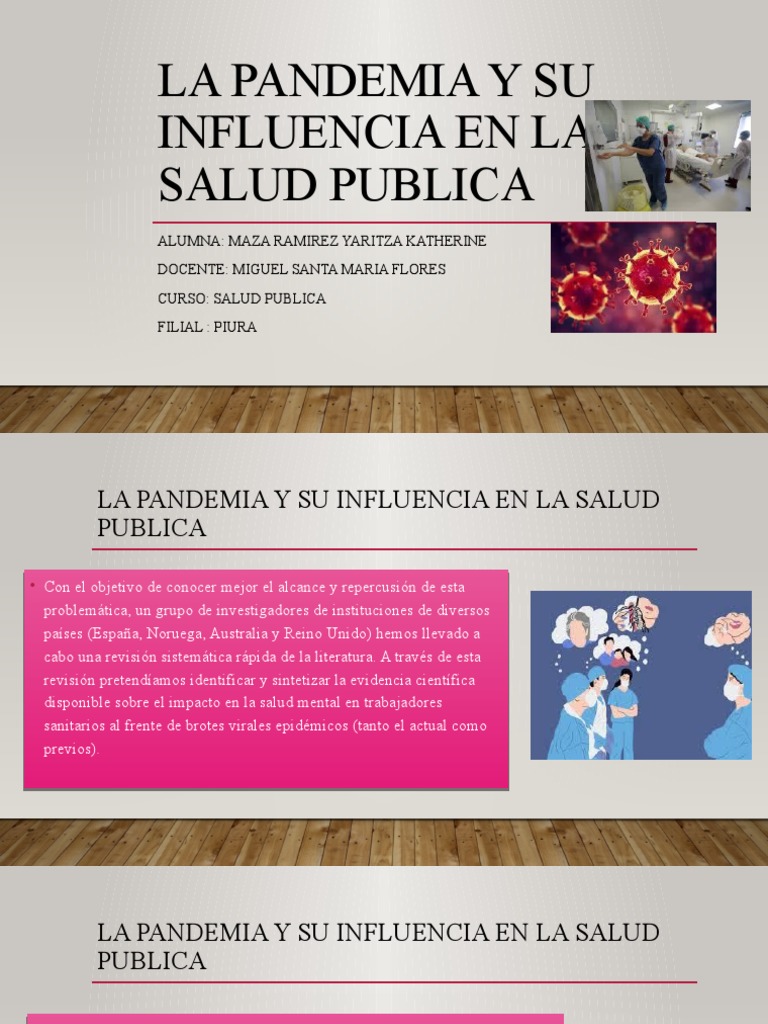 Impacto de la pandemia en salud mental sanitaria | PDF | Salud mental ...