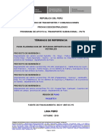 Términos de Referencia para la Elaboración de Estudios Definitivos de Caminos Vecinales en Puno