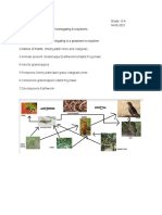 Ariel Taylor Grade 10 A Integrated Science. 14-05-2021 Investigating Ecosystems