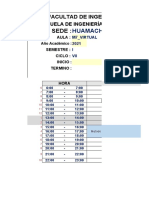 HORARIO  VII CICLO