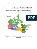 Allodial Title Via Land Patents in Canada