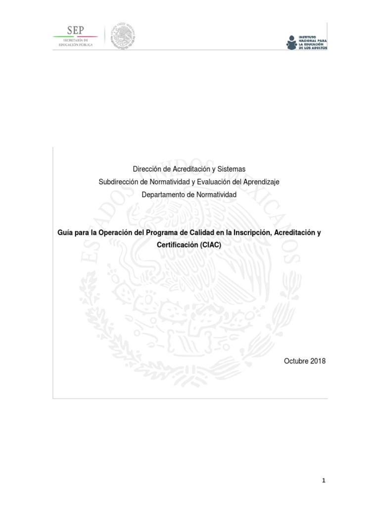 Guia para La Operacion Del Programa Ciac | PDF | Business