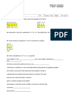 Equação e Função 2° Grau