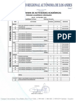 Cronograma Derecho en Línea AGENDA ACDEMICA SEMI