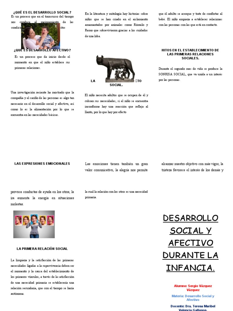 Act. 1 Triptico | PDF | Teoría de apego | Las emociones