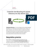 Creación de Mirroring Sin Active Directory en SQL Server 2012 - Aleson ITC