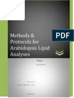 Methods & Protocols For Arabidopsis Lipid Analyses