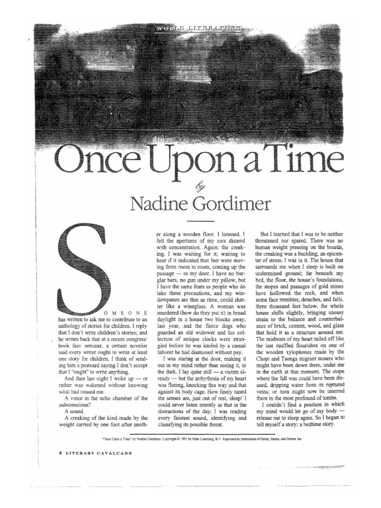 Once Upon A Time Nadine Gordimer PDF