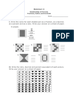 Worksheet 12 - Relationship of Percent