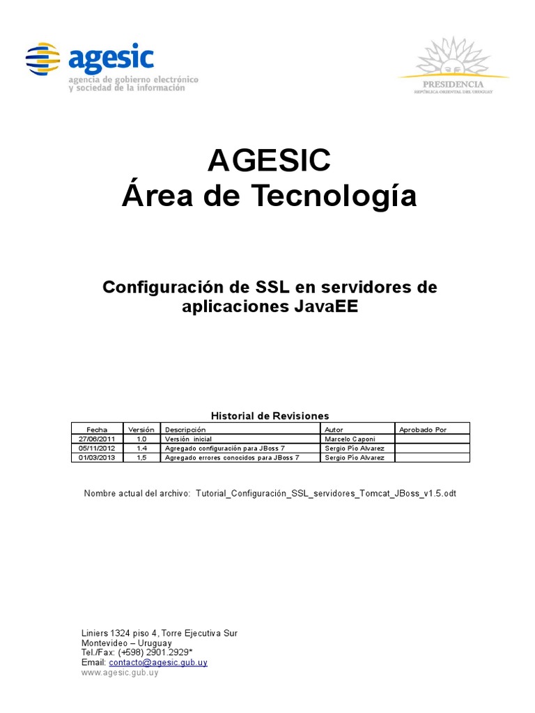 Configuración SSL en Tomcat y JBoss | PDF | Transport Layer Security ...