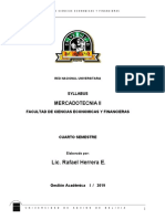 Syllabus Genérico Mercadotecnia II - Gestión I - 2019