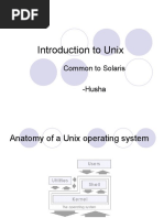 Introduction To Unix: Common To Solaris - Husha