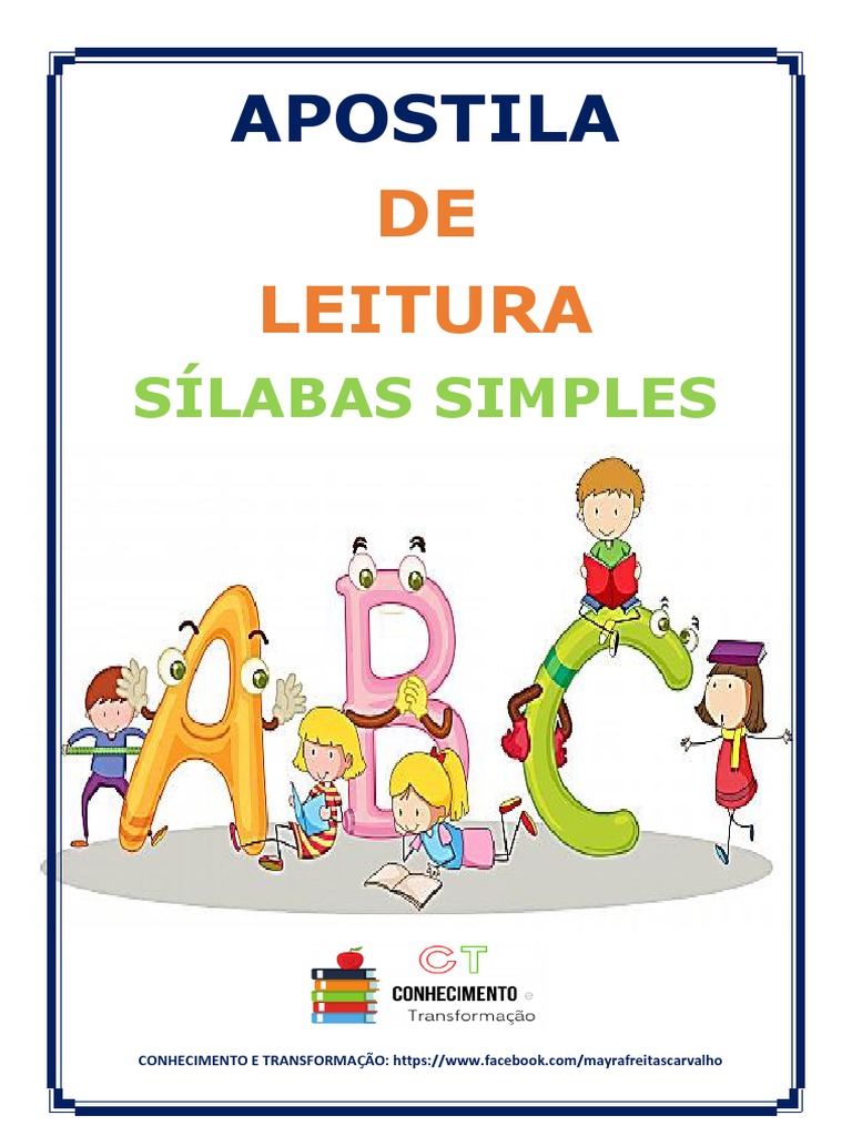 Apostila de Leitura: Sílabas Simples | PDF