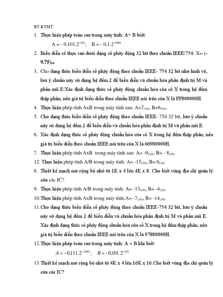 BT KTMT | PDF