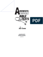 Amazing Facts - Book - Joe Crews - Answers To Difficult Bible Texts