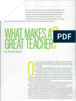 At Makes A Great Teacher: by Amanda Ripley