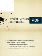 Format Perjanjian Internasional