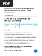 Forestry Research Institute of Nigeria (Establishment) Act 2018 - Laws