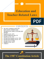 Other Education and Teacher Related Laws