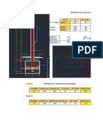 Metrado y dosificación de acero, concreto y materiales para columnas, vigas y losa de edificio de 2 pisos