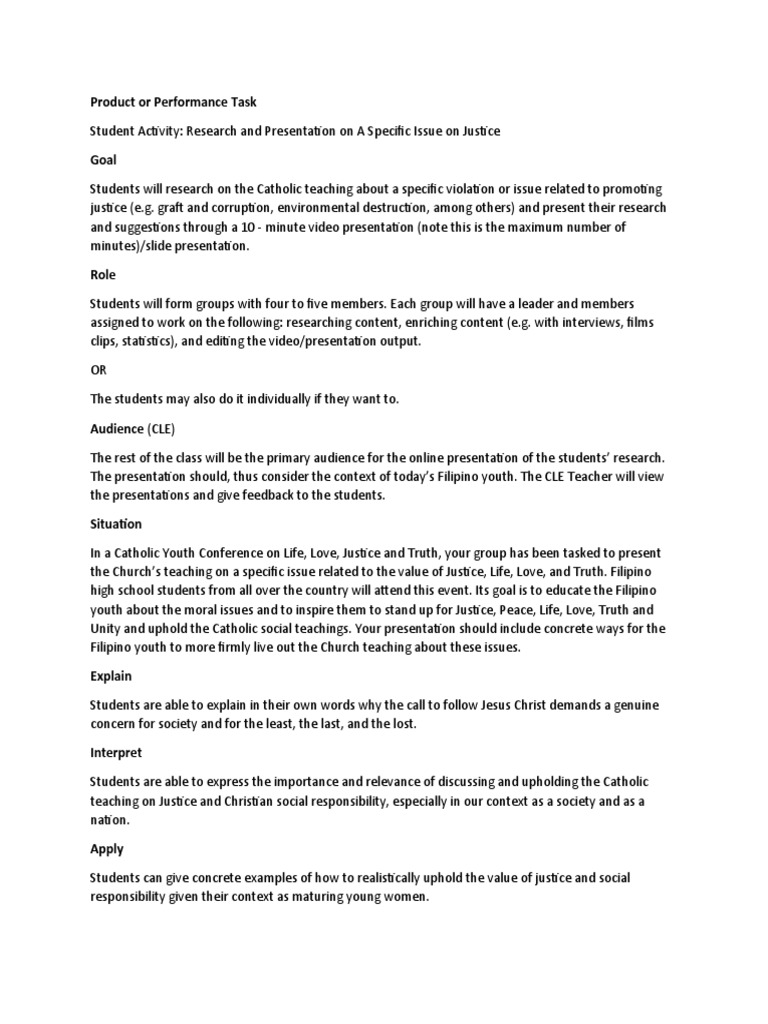 4th Q Performance Task | PDF | Critical Thinking | Christian Church