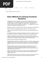 Basic Methods For Solving Functional Equations