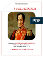 Guía pedagógica de Sociadad Bolivariana sobre los viajes de Simón Bolívar