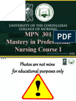 MPN 301 Mastery in Professional Nursing Course I: Gracyespino@uc-Bcf - Edu.ph