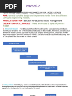 Practical-2:: Identify Suitable Design and Implement Model From The Different