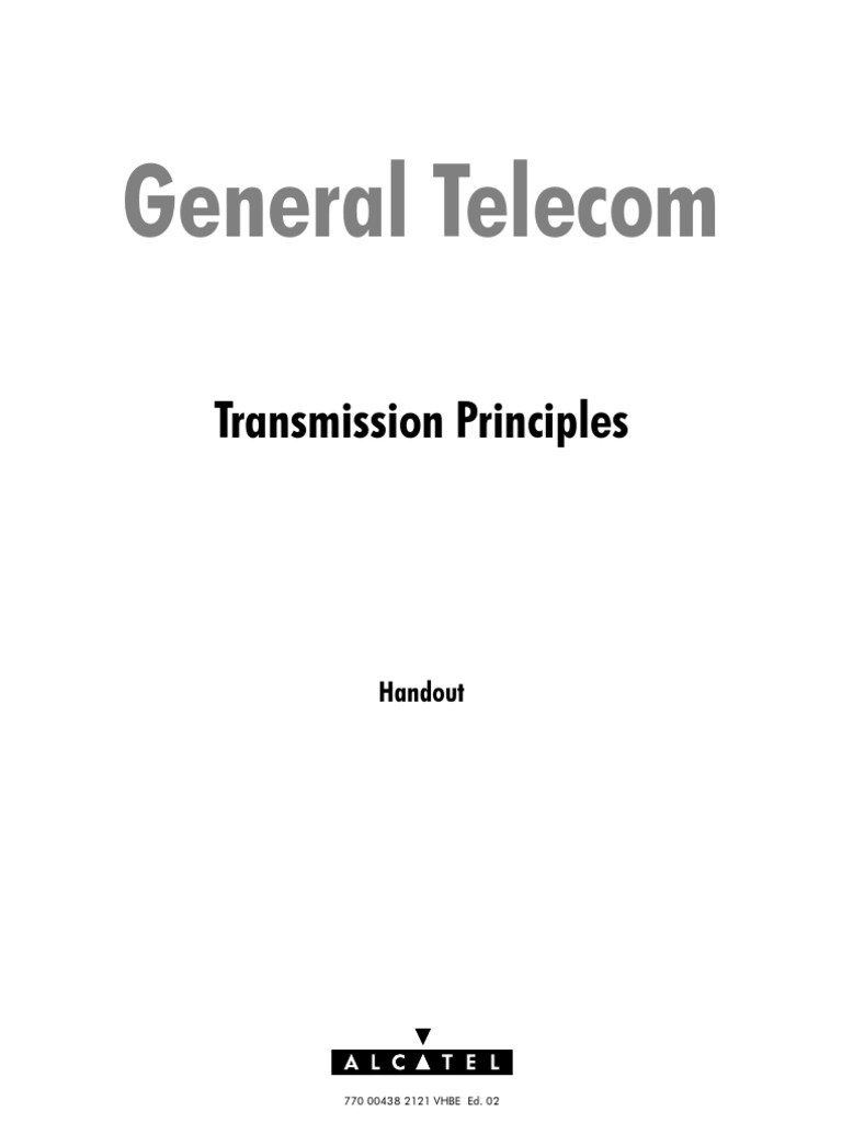 Telecom Principle Transmission | PDF