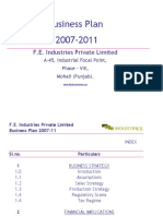Business Plan 2008-12 (FEIPL) - Rs. 10 Crores