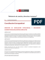 Conciliación Extrajudicial - Ministerio de Justicia y Derechos Humanos Del Perú