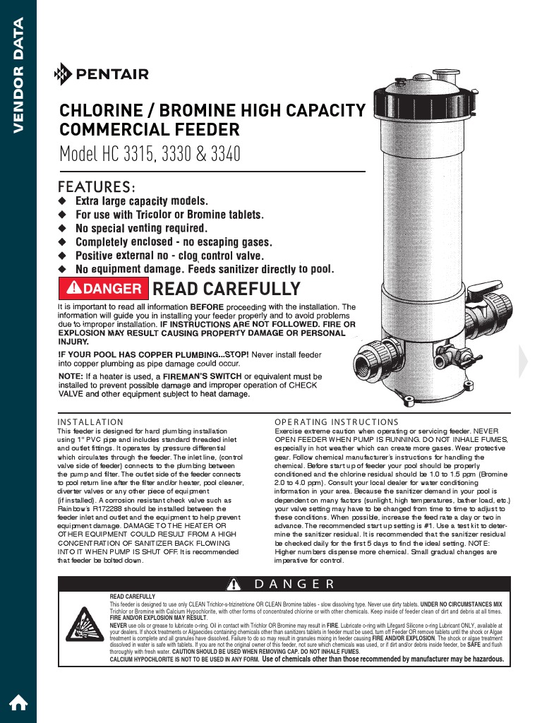 Brominator Pages Extract | PDF | Valve | Chlorine